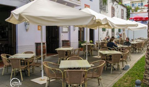 Terraza Exterior · Restaurante San Andrés · La Palma · Canarias · Pescado Fresco, Paella de Marisco, Gran Selección de vinos.