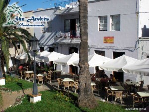 Terraza del Restaurante San Andrés · La Palma · Canarias · Pescado Fresco, Paella de Marisco, Gran Selección de vinos.