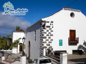 Iglesia de San Andrés Apostol · Restaurante San Andrés · La Palma · Canarias · Pescado Fresco, Paella de Marisco, Gran Selección de vinos.